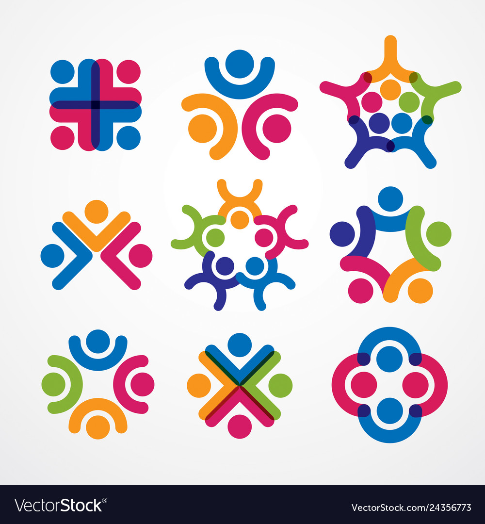 Teamwork and friendship concepts created Vector Image