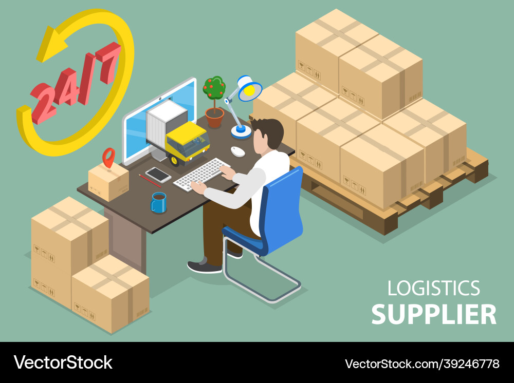 3d isometric flat conceptual Royalty Free Vector Image