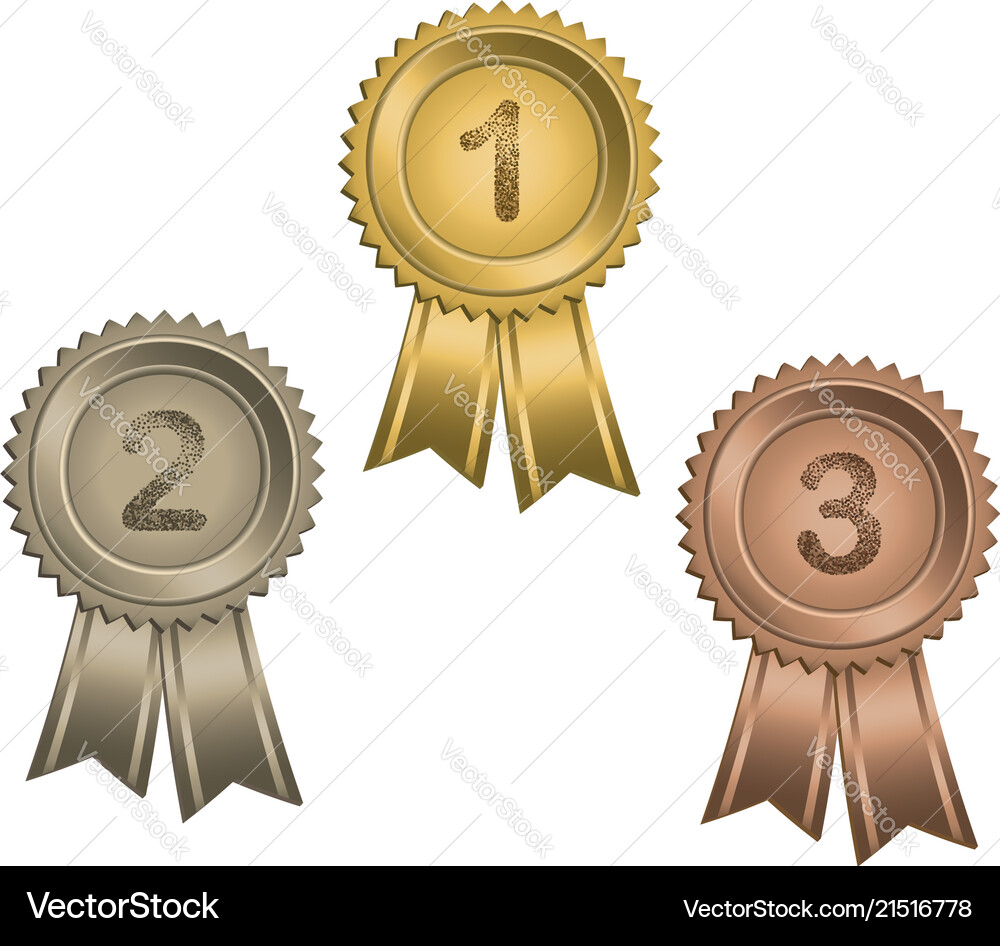 Awards with numbers Royalty Free Vector Image - VectorStock