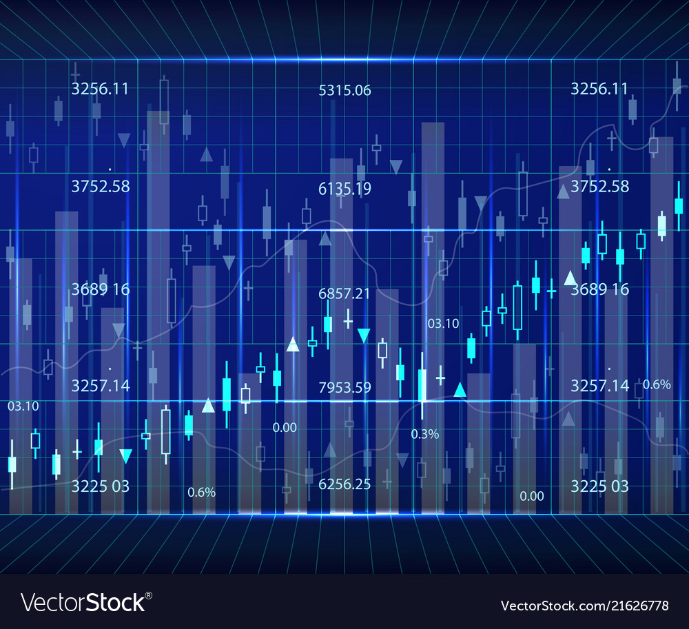 Candle Stick Diagramm Hintergrundkarte