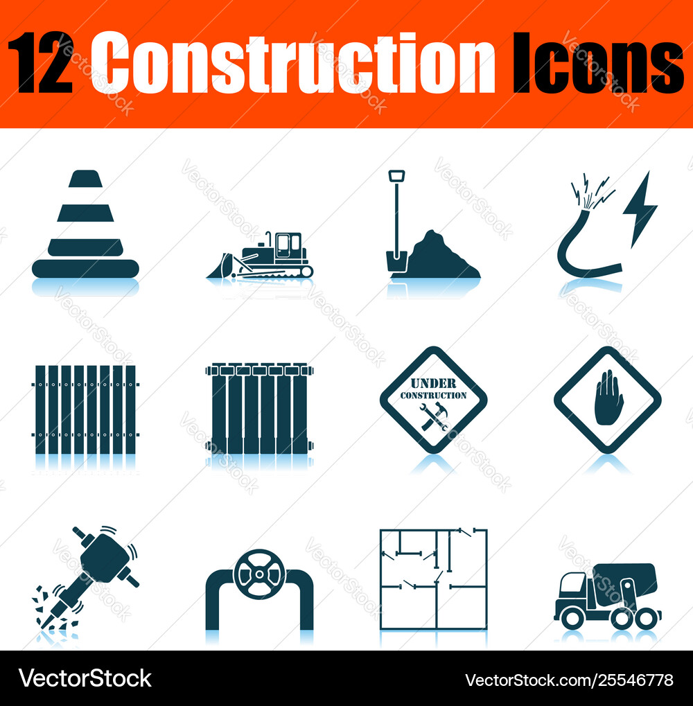 Construction icon set Royalty Free Vector Image