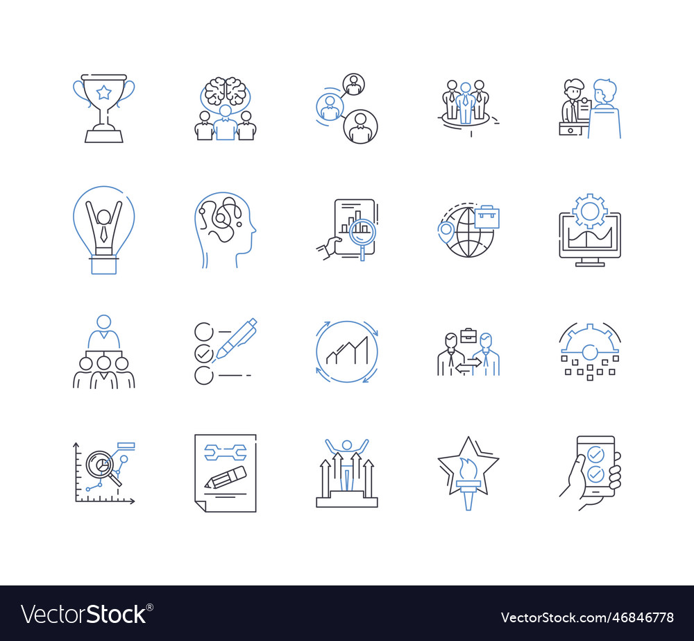 Entwicklungslinie Icons Sammlung Weiterentwicklung