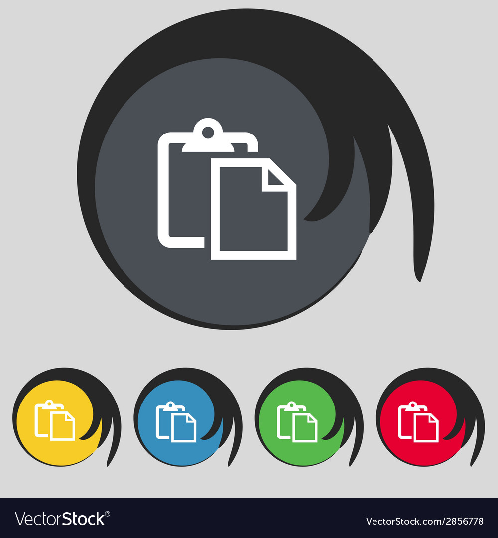 Edit document sign icon set colour button modern