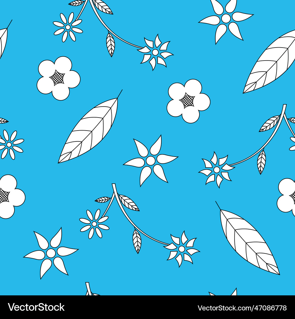Floral seamless pattern background Royalty Free Vector Image