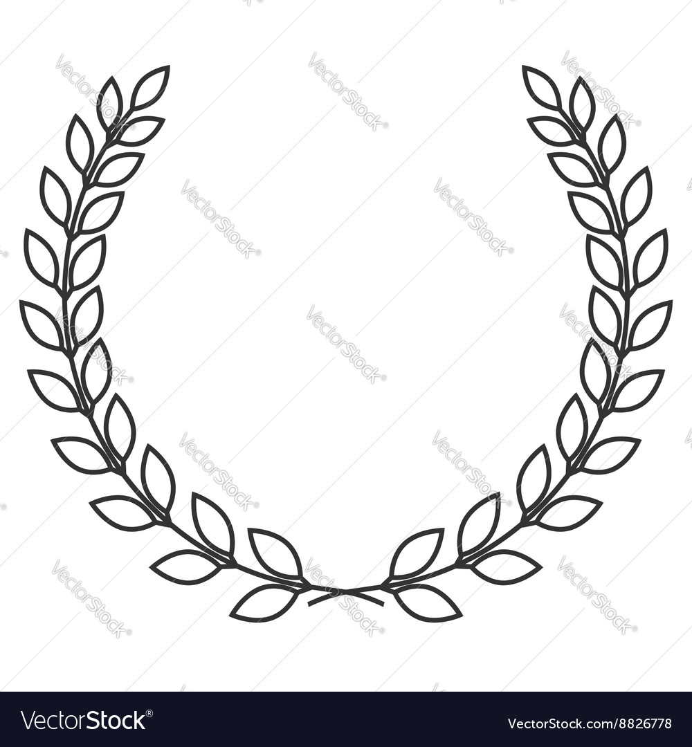 Laurel wreath symbol Royalty Free Vector Image