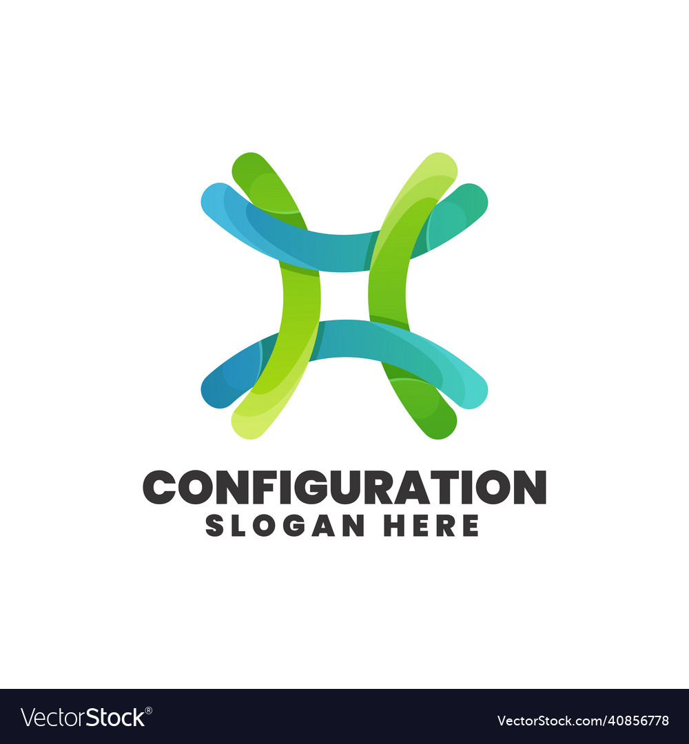 Logo configuration gradient colorful style