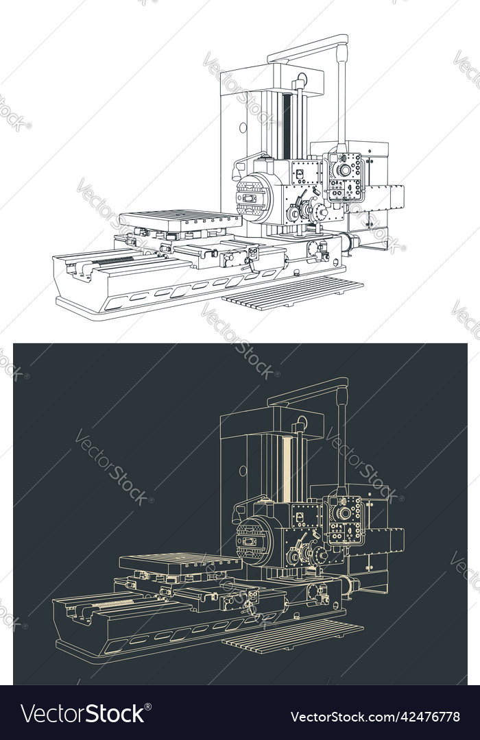 Milling cnc machine Royalty Free Vector Image - VectorStock