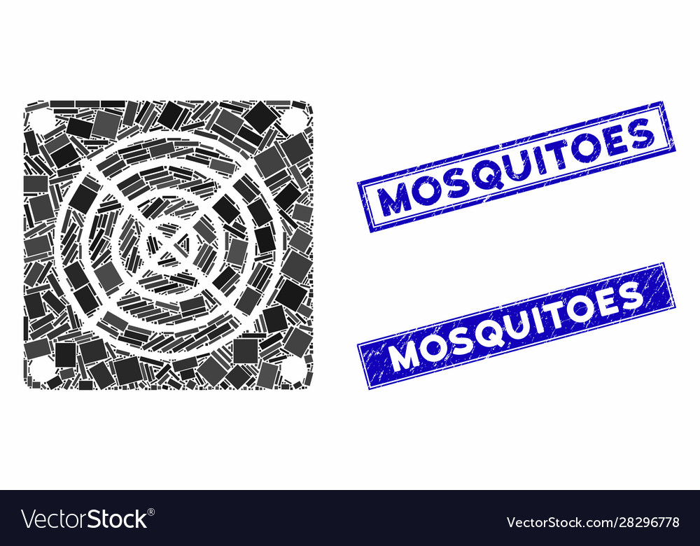 Mining asic device mosaic and scratched rectangle vector image Mining asic device mosaic and scratched rectangle