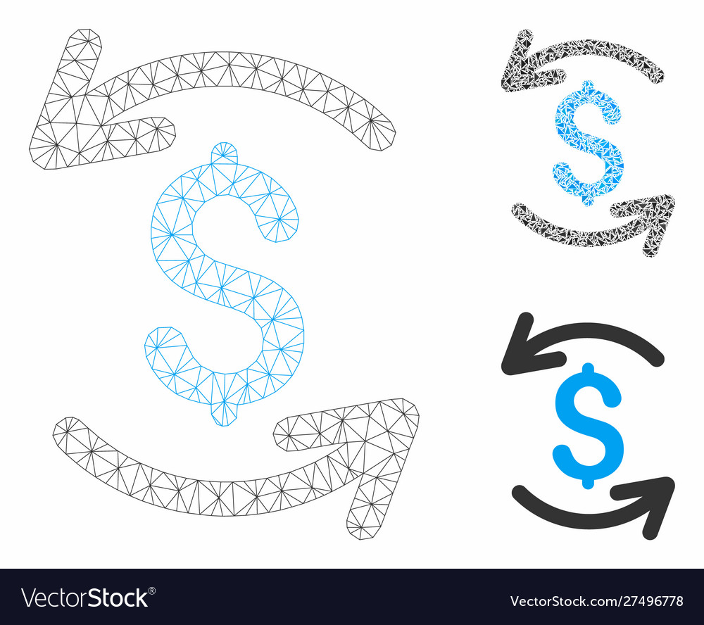 Refresh balance mesh network model vector image Refresh balance mesh network model