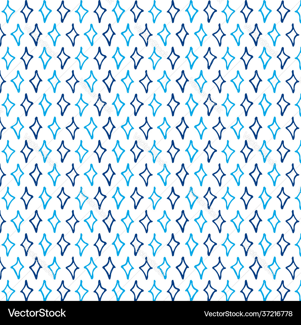 Seamless repeating pattern blue rhombuses Vector Image