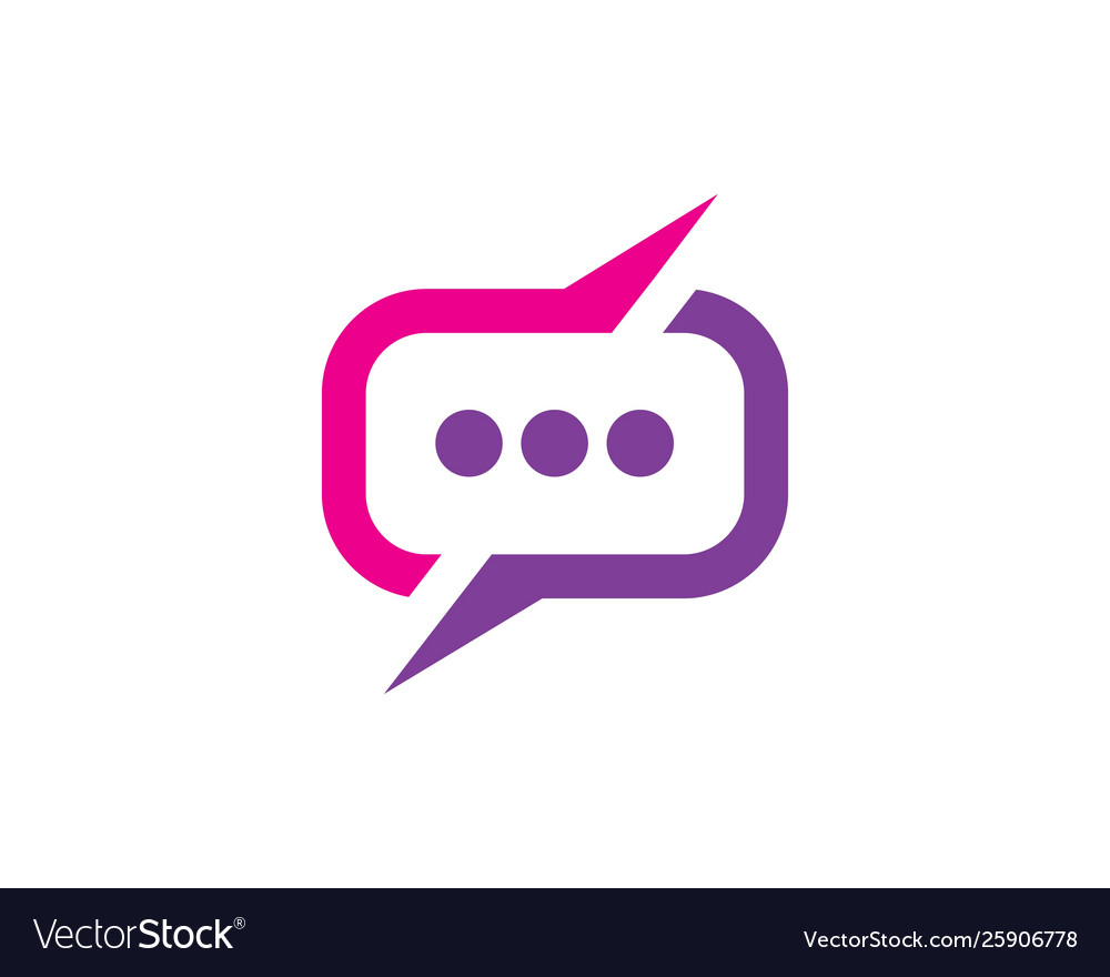 Speech bubble chat communication Royalty Free Vector Image