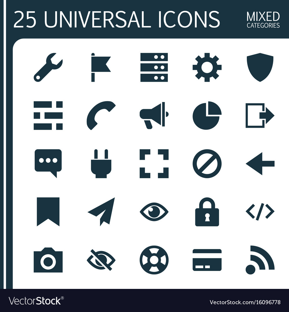 User icons set collection of socket card