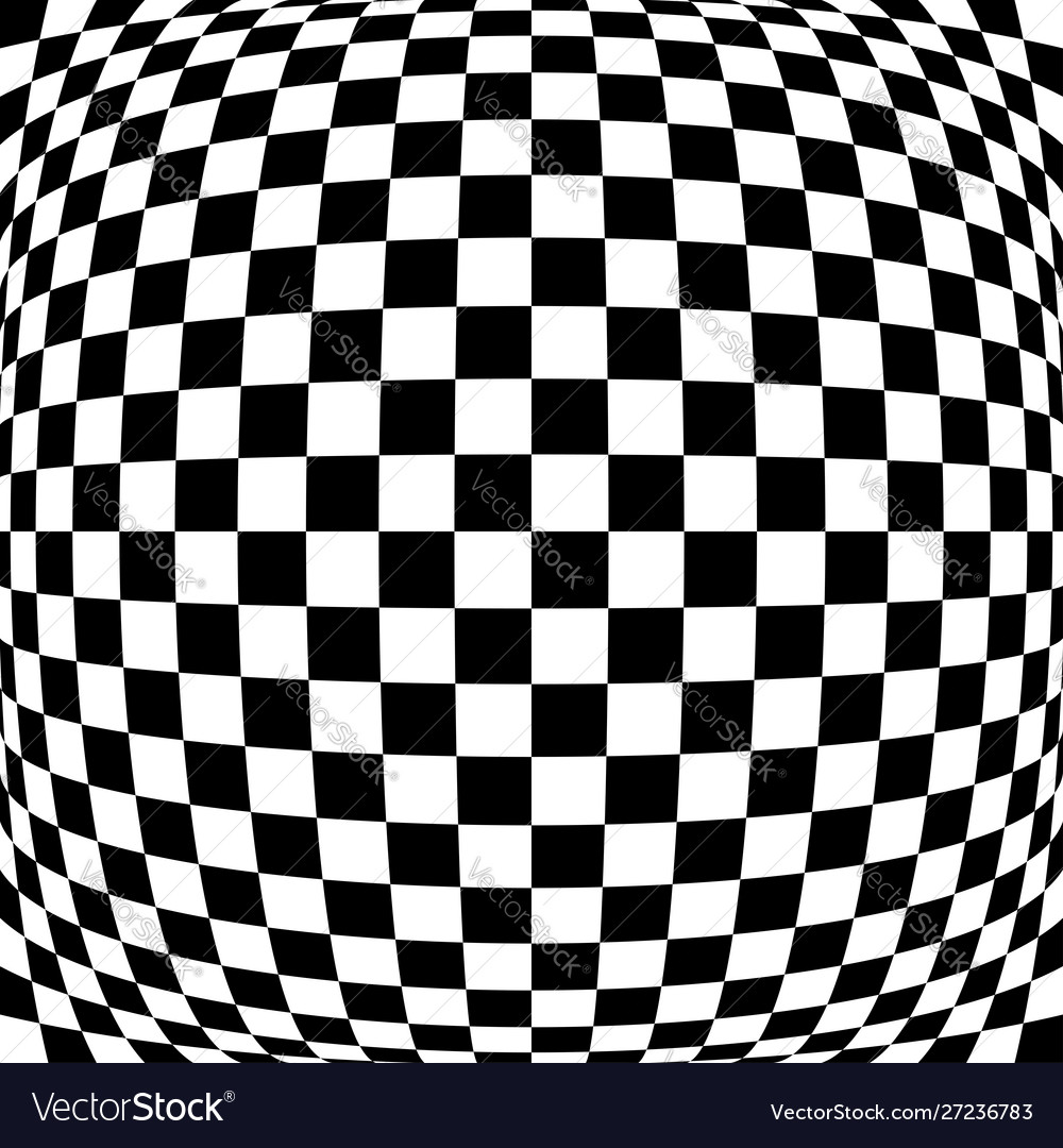 3d bulging convex globular protuberant distortion