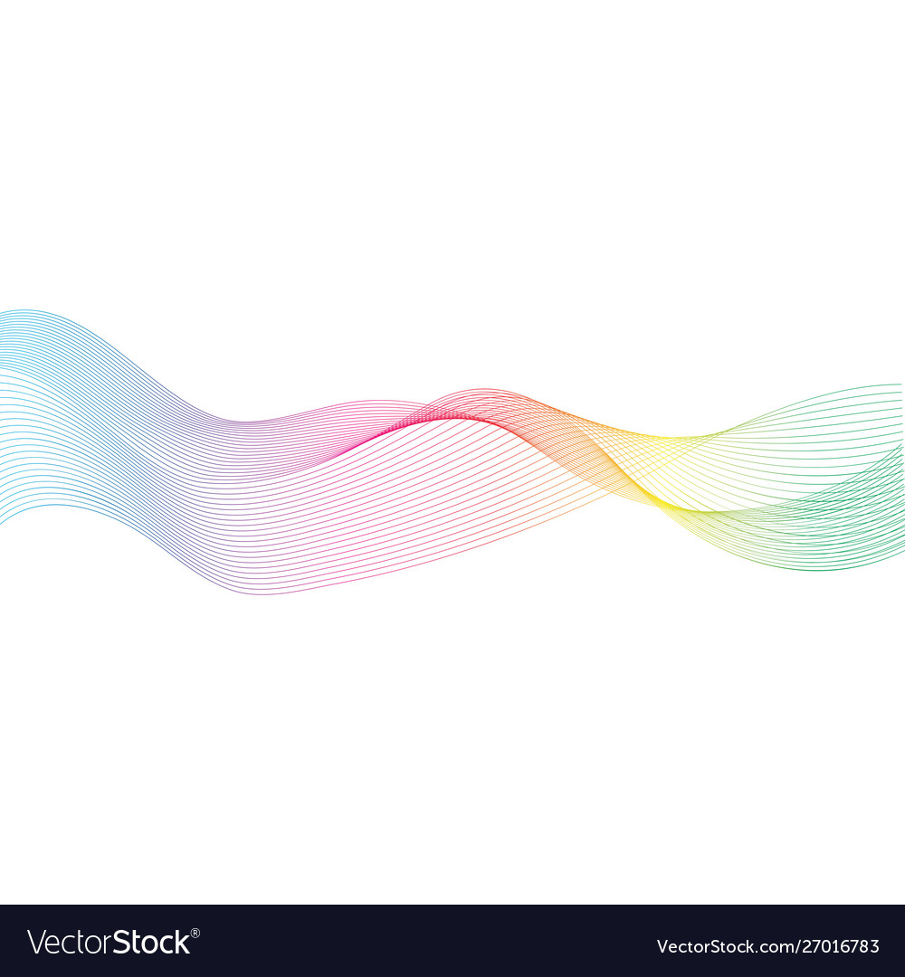 Abstract color wave flow design