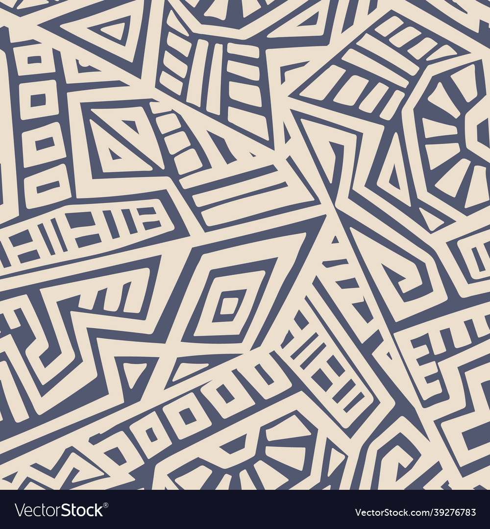Abstract seamless pattern in ethnic style