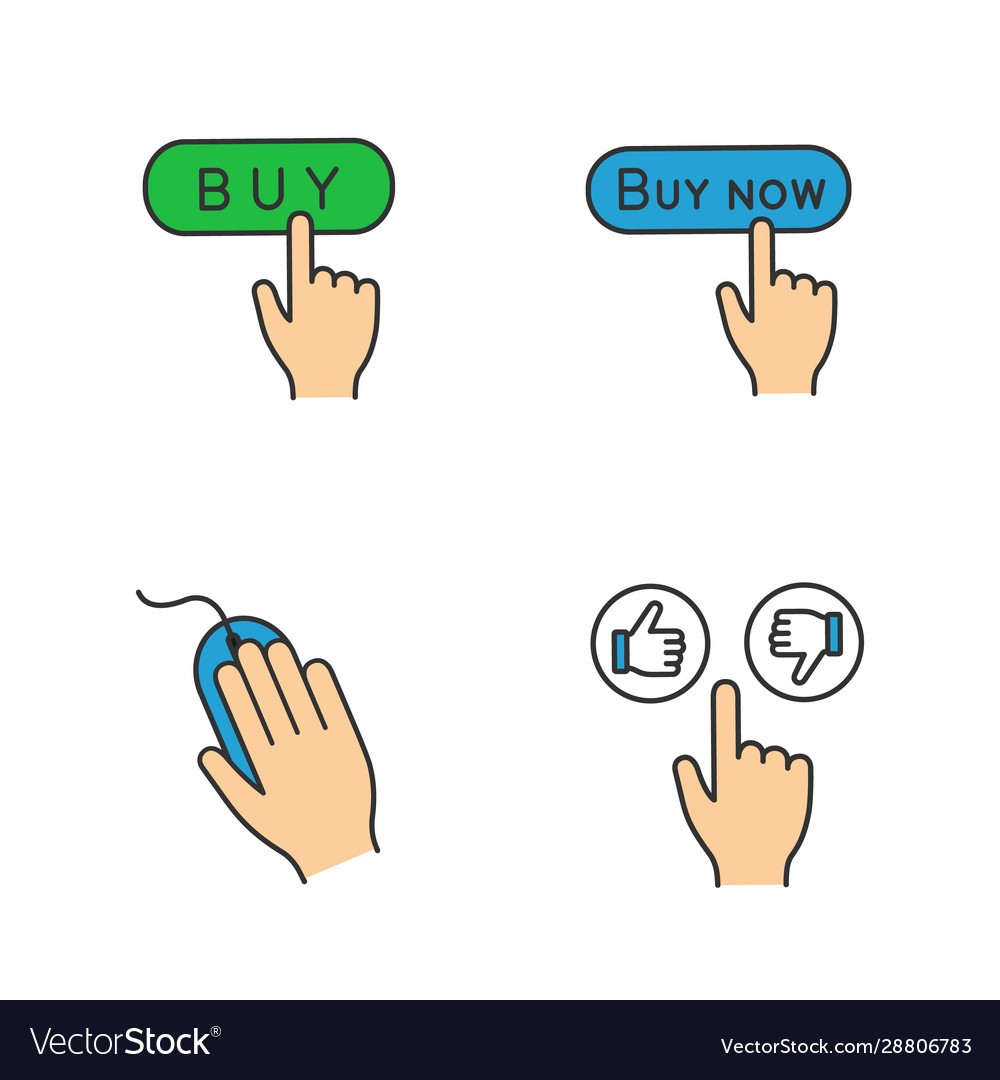 App buttons color icons set vector image App buttons color icons set
