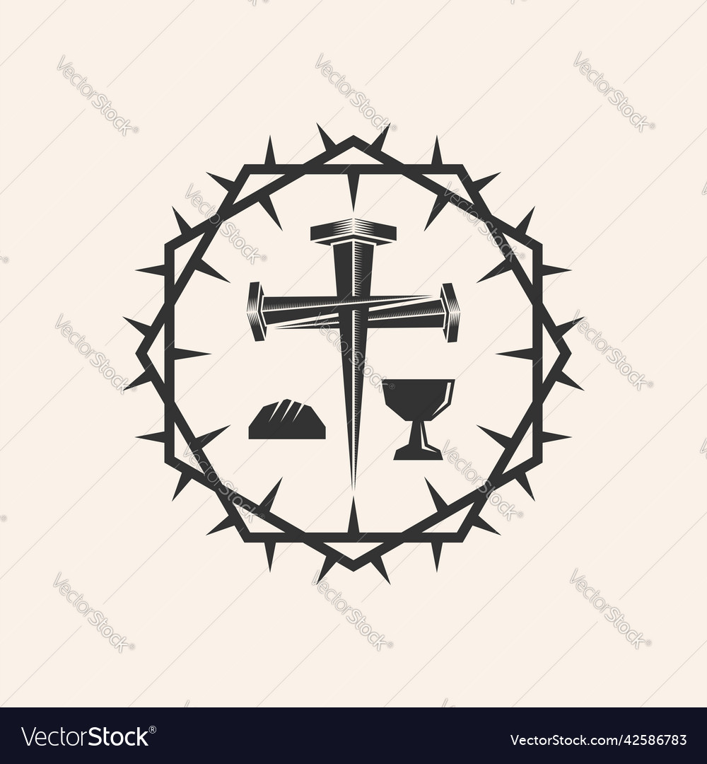 Christian church logo Royalty Free Vector Image