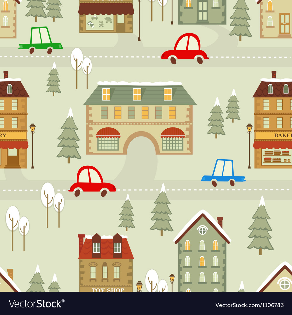 Christmas city pattern