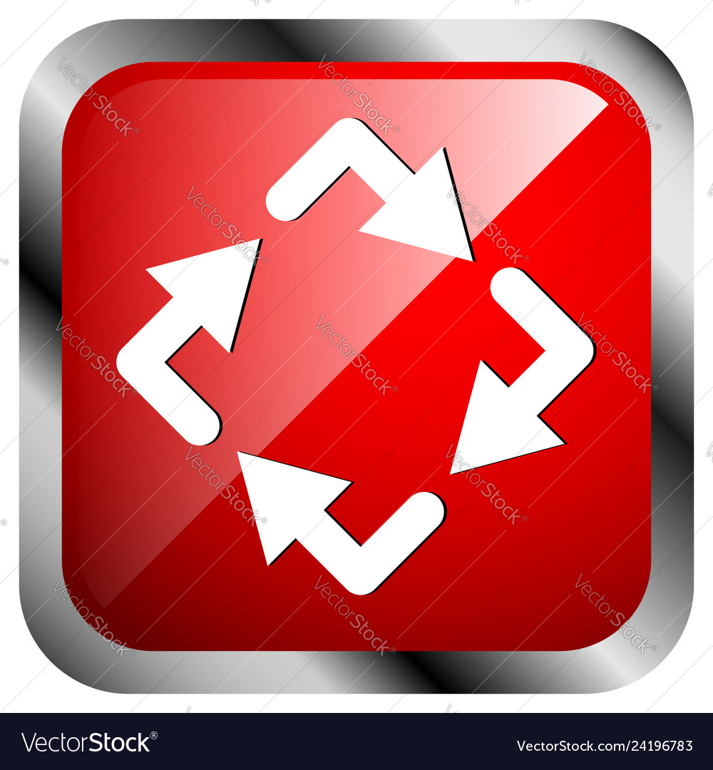 Circular arrows icon rotating clockwise vector image Circular arrows icon rotating clockwise