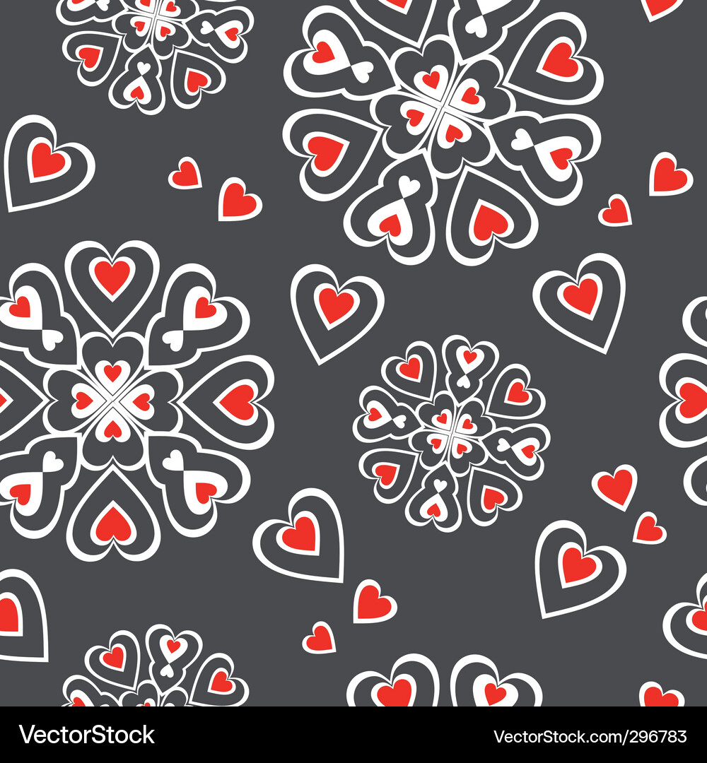 Hearts seamless pattern Royalty Free Vector Image