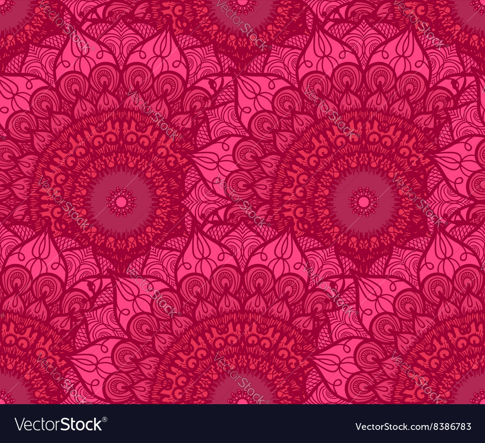 Mandala Seamless Pattern Royalty Free Vector Image