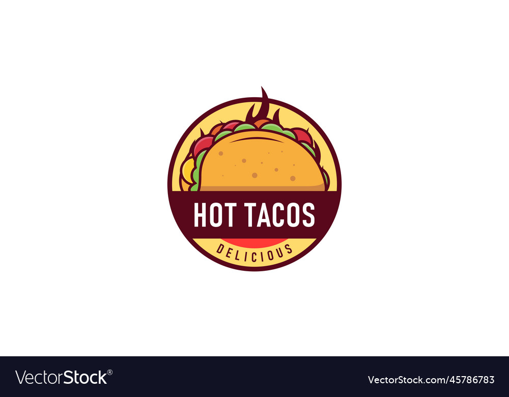 Taco mascot cartoon icon Royalty Free Vector Image