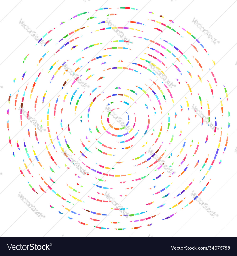 Abstract circular radial design element geometric