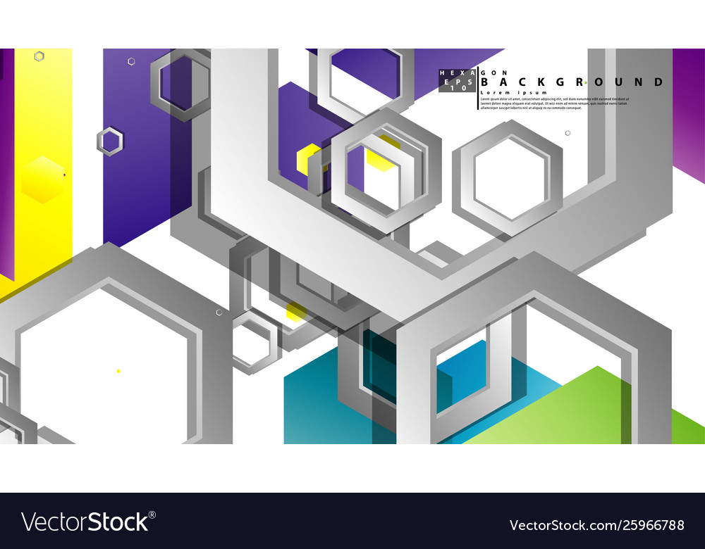 Abstract geometric background with hexagon