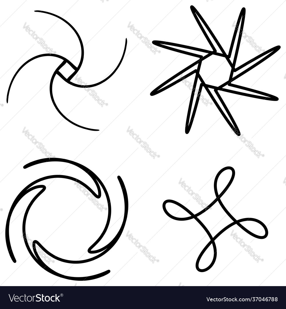 Abstract motif mandala shape design element vector image Abstract motif mandala shape design element