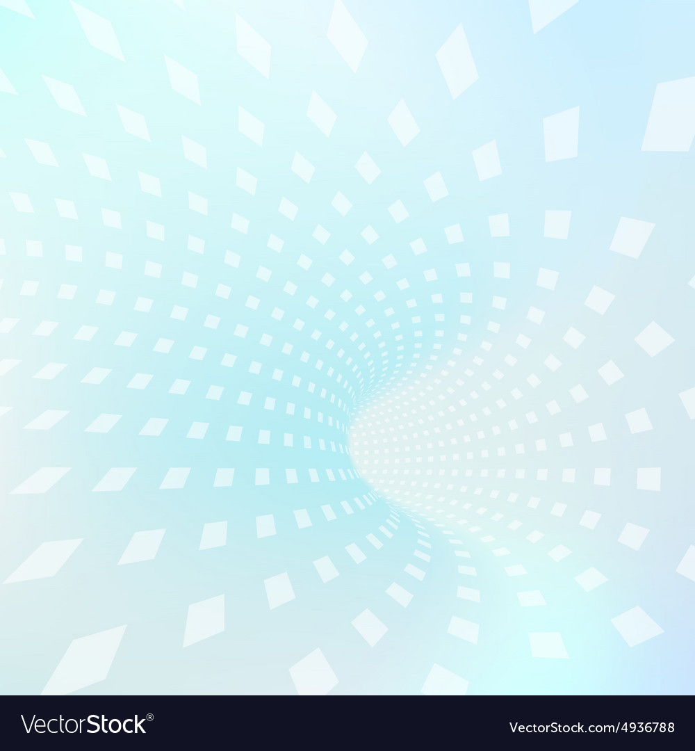 Abstract tunnel with squares