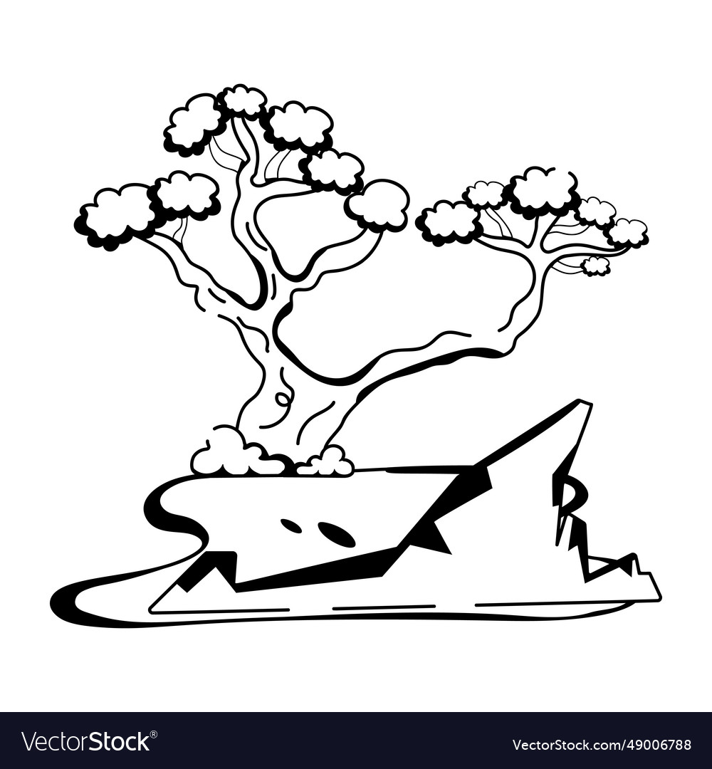 Acacia tree Royalty Free Vector Image - VectorStock