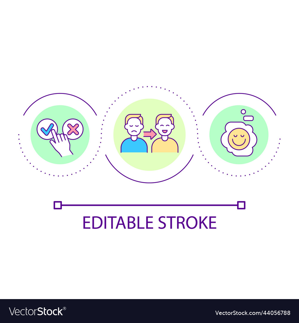 Changing mental state loop concept icon Vector Image Changing mental state loop concept icon