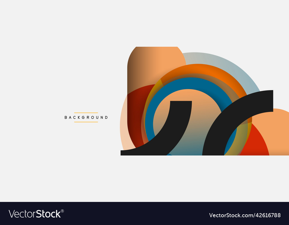 Circle and round shapes abstract background vector image Circle and round shapes abstract background