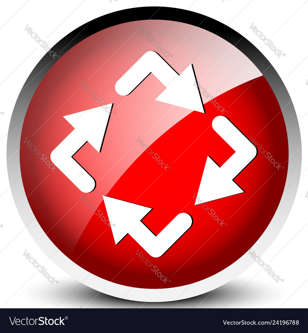 Circular arrows icon rotating clockwise vector image Circular arrows icon rotating clockwise