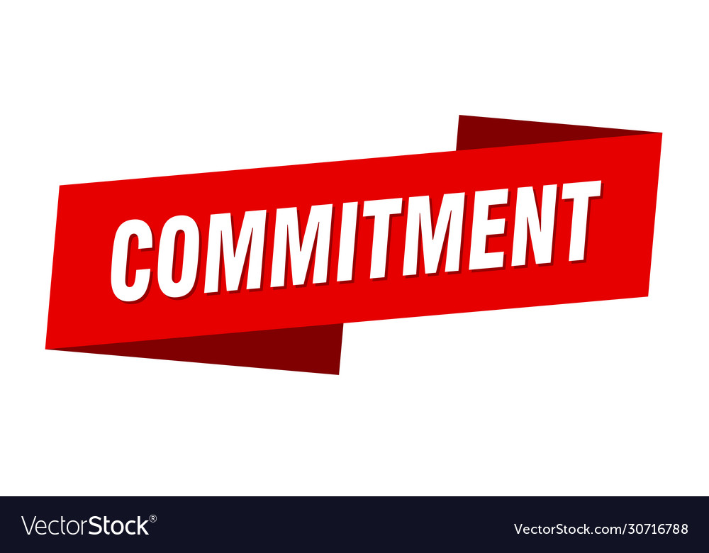 Commitment banner template ribbon