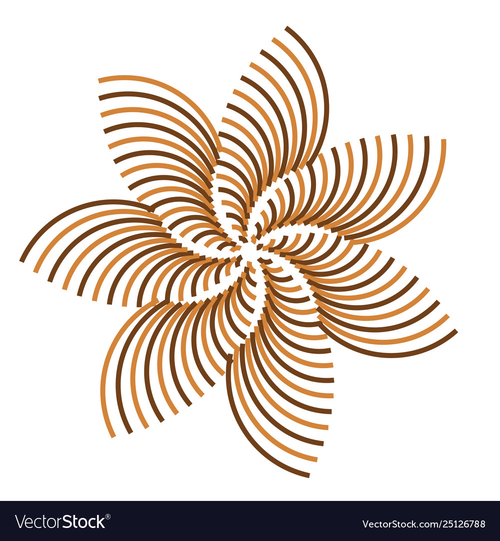 Concentric abstract pattern from repetitive shapes