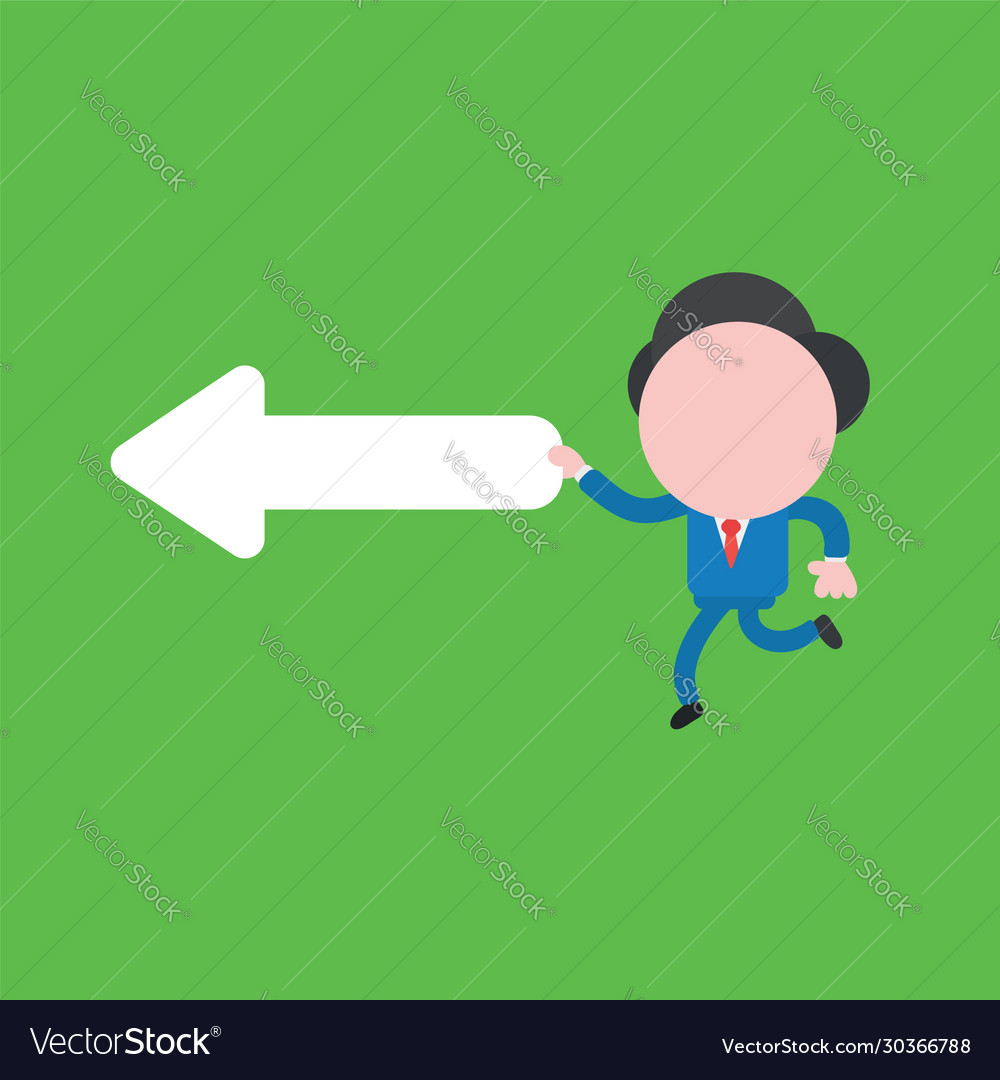 Concept businessman character running