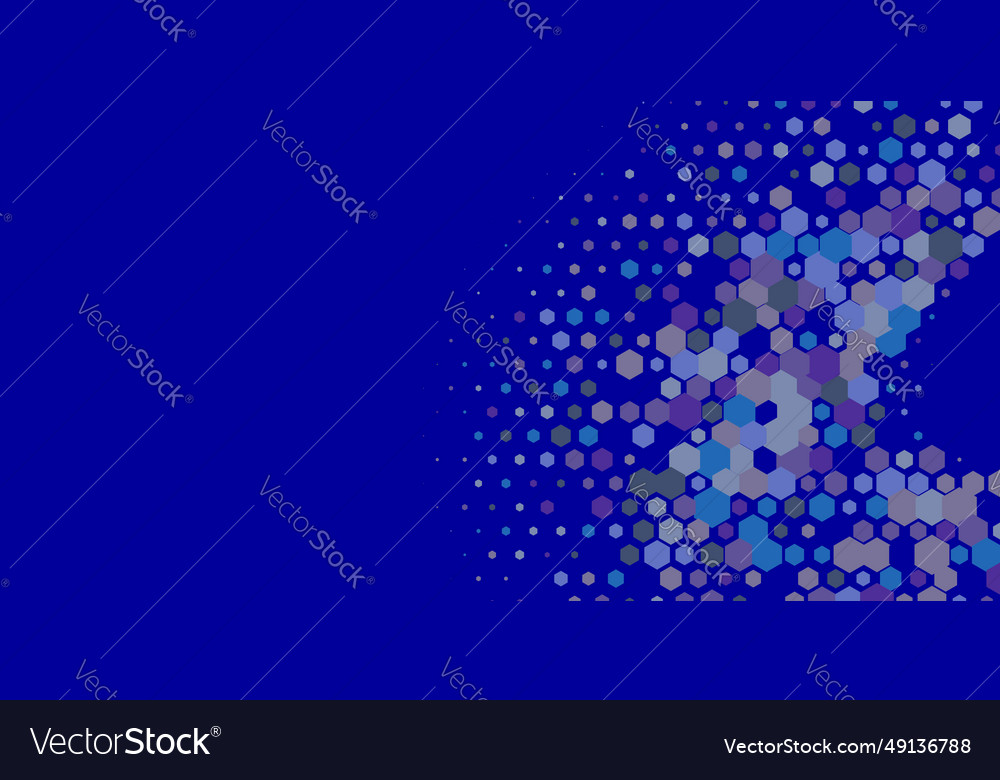 Geometric multi size hexagon with color
