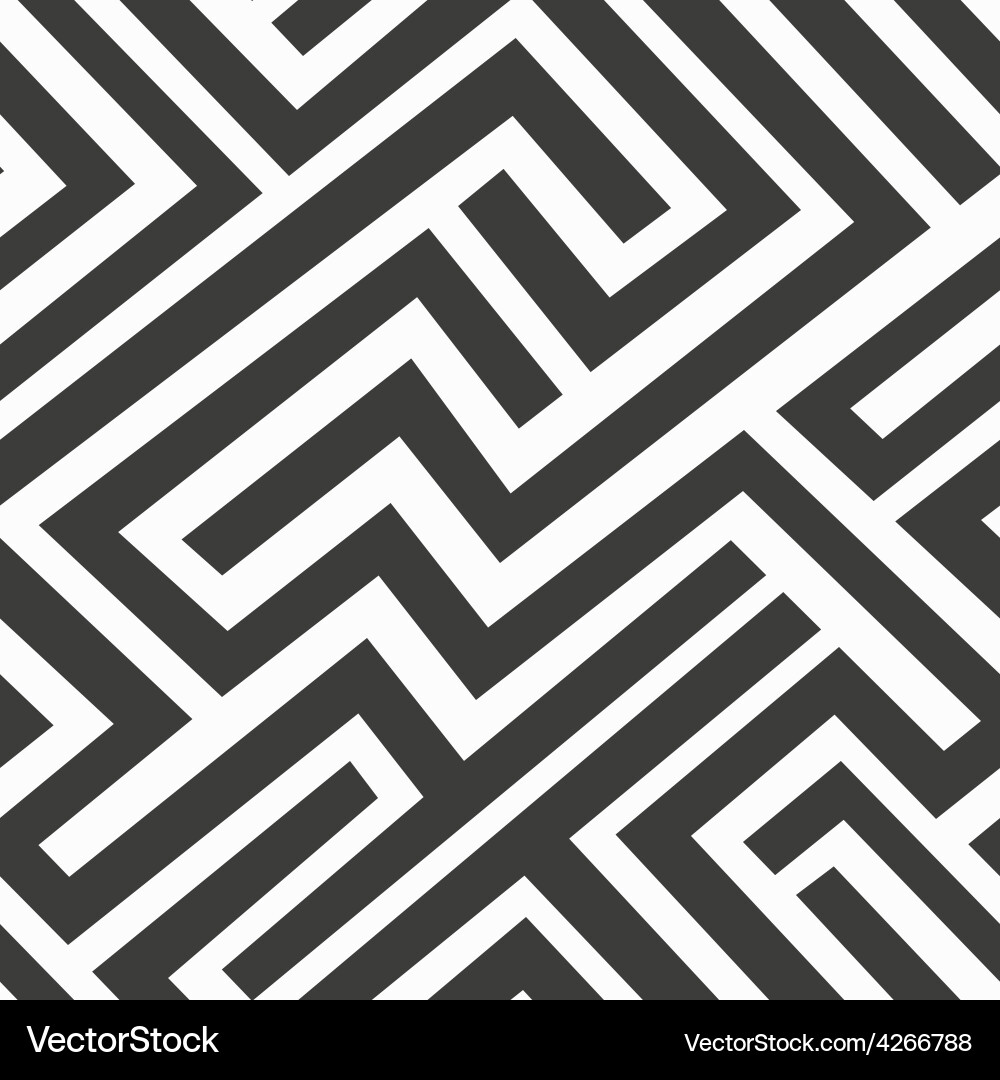 Monochrome maze seamless pattern Royalty Free Vector Image