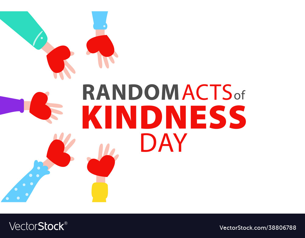 Random acts kindness day emblem isolated Vector Image