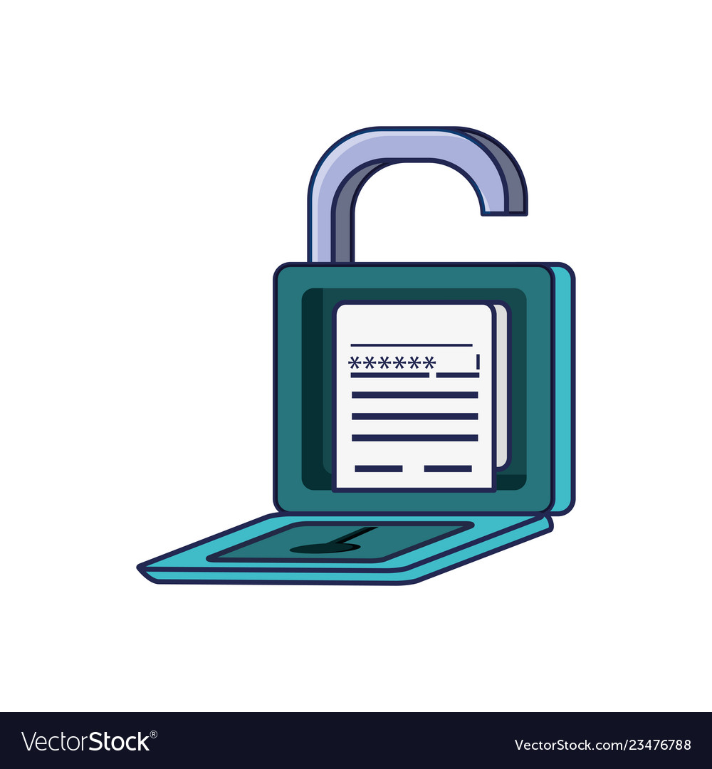Secure Padlock and Document Icon