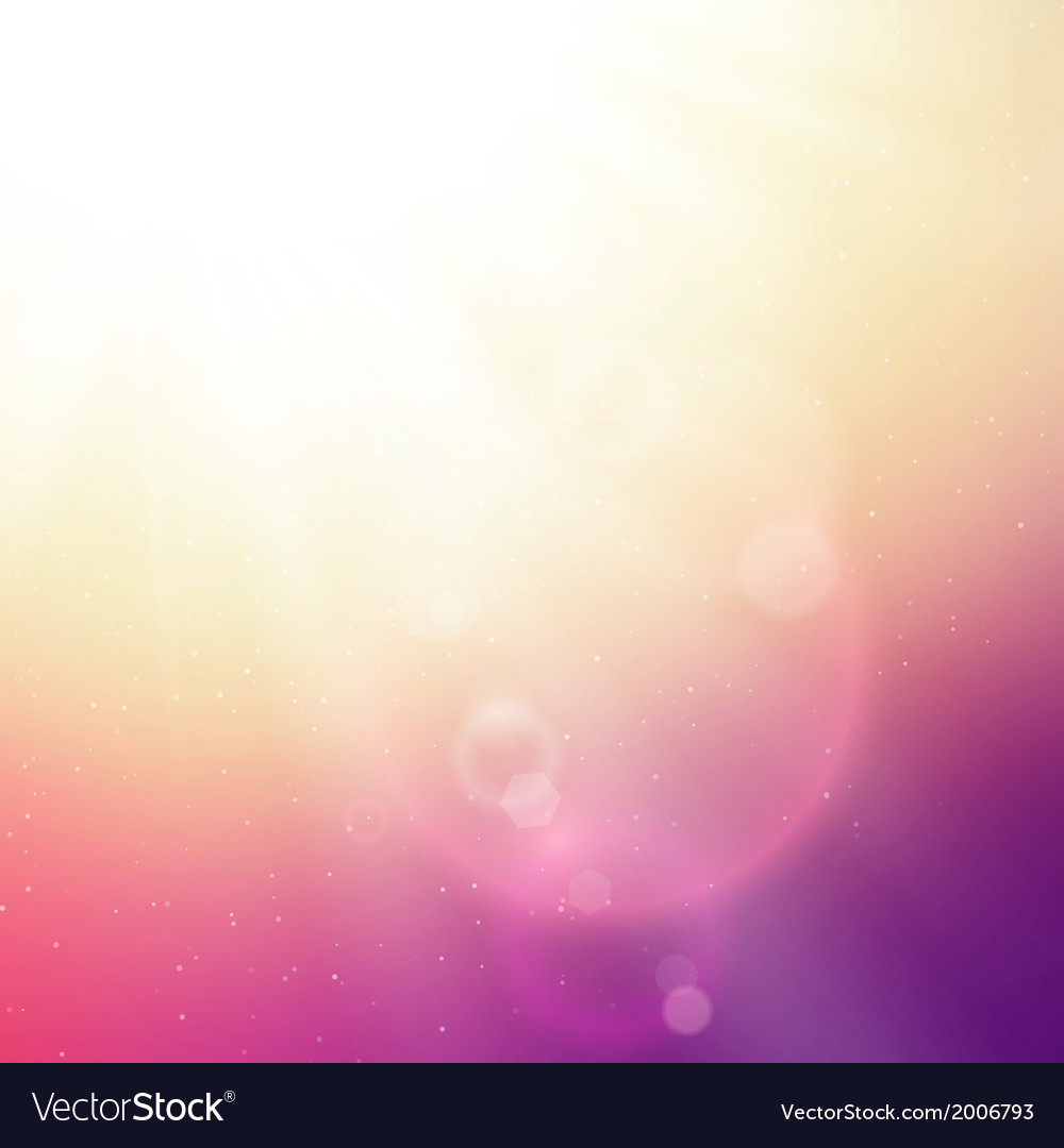 Abstract background with summer sun and lens Vector Image