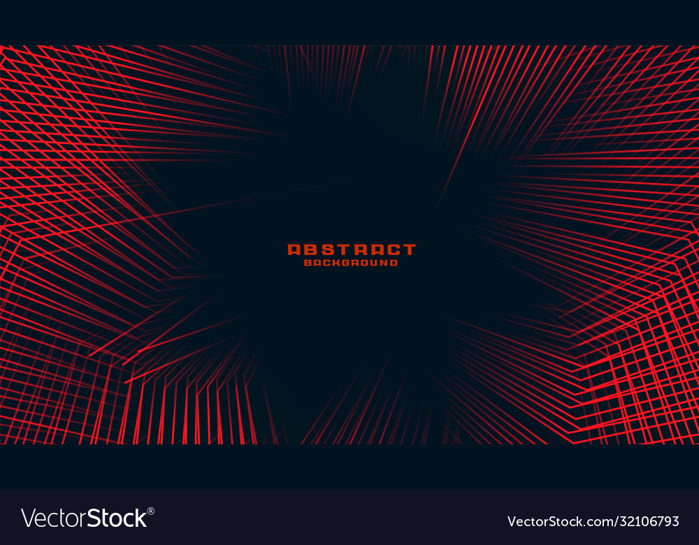 Abstract lines background in red and black color