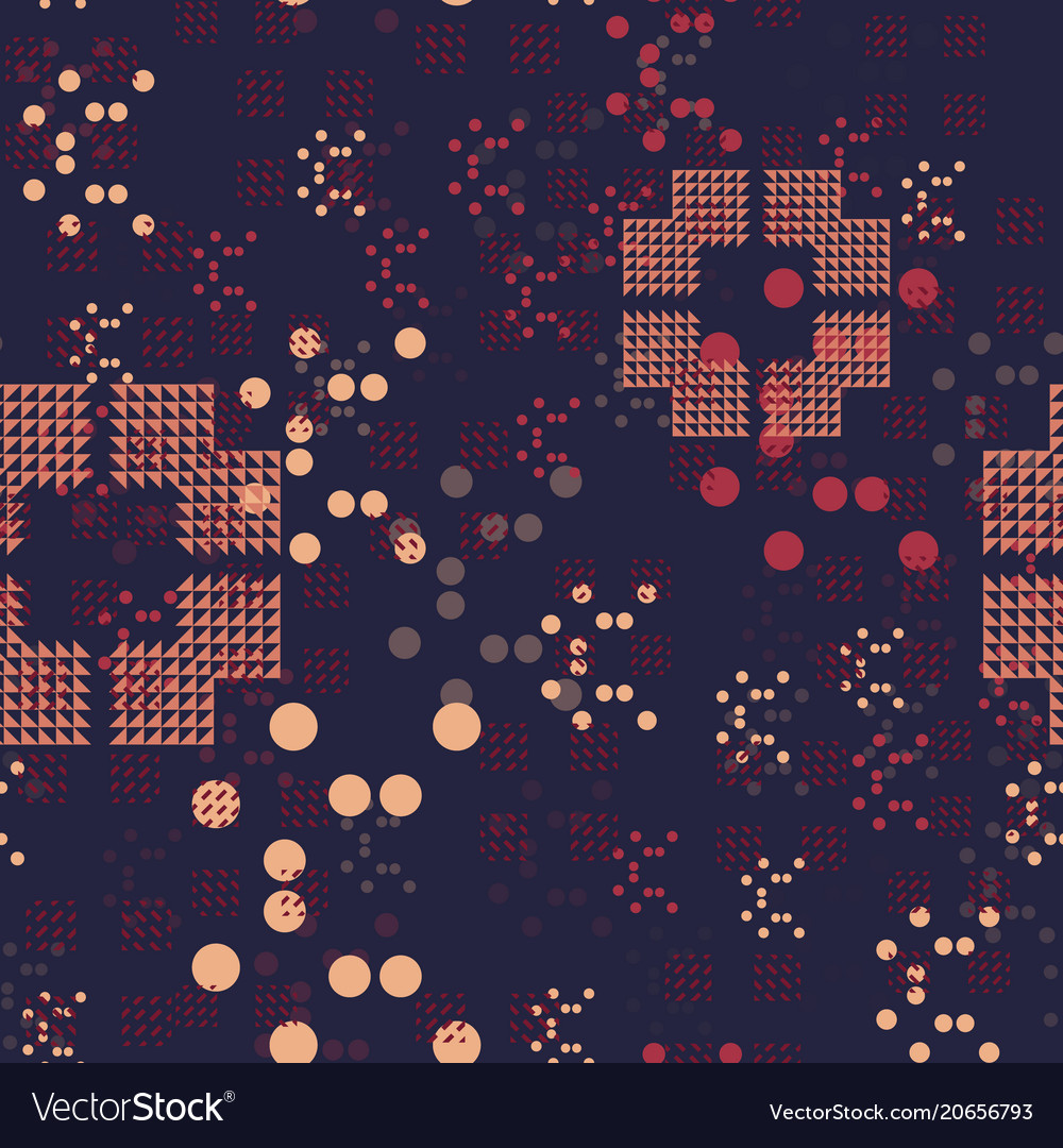Chaotic random geometry seamless pattern