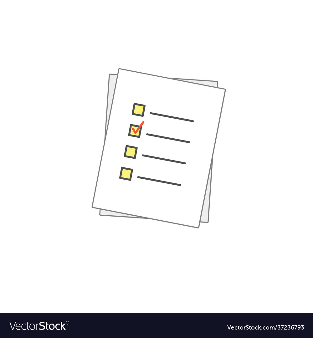 Check form list on papper icon checked symbol