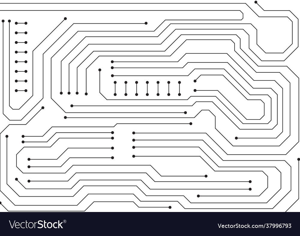 Circuit technology background with hi-tech vector image Circuit technology background with hi-tech
