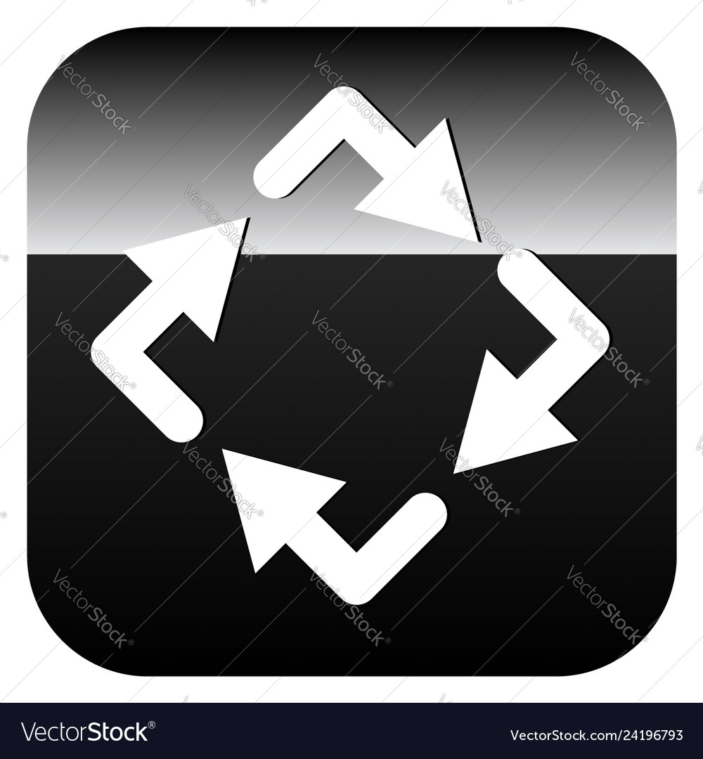 Circular arrows icon rotating clockwise vector image Circular arrows icon rotating clockwise