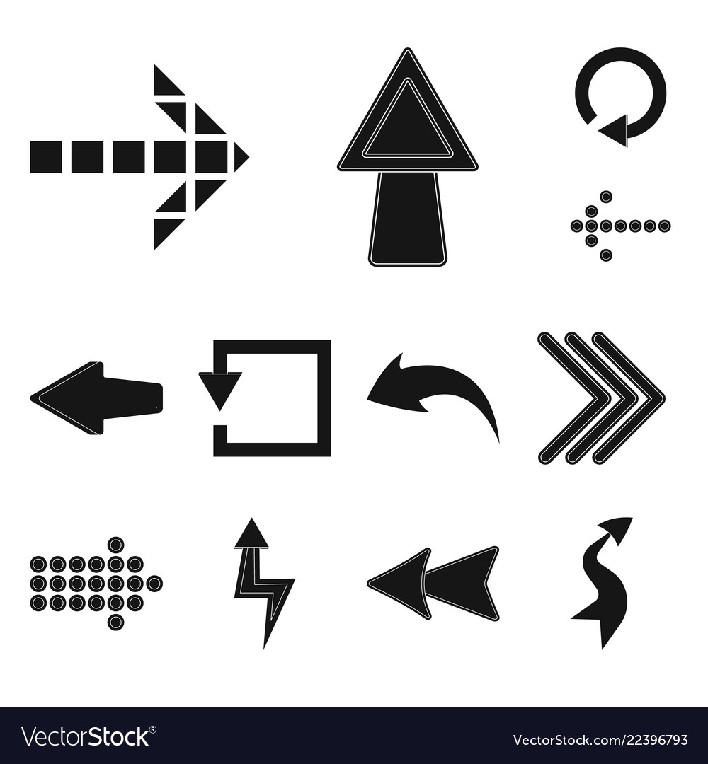 Design of element and arrow sign vector image Design of element and arrow sign