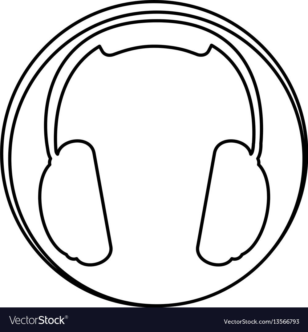 Figure headphone emblem icon