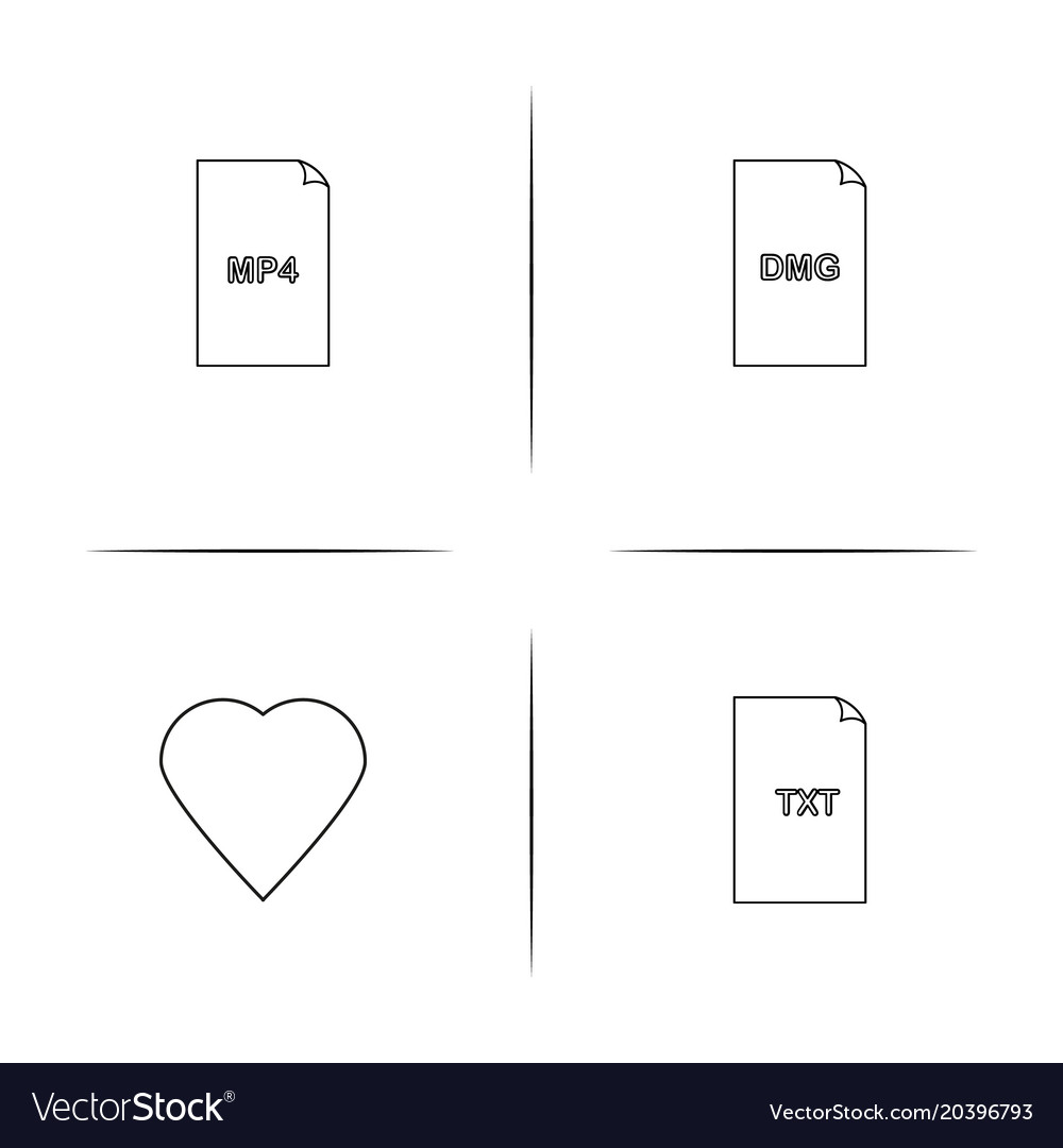 Files and folders sign simple linear icon